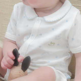 木馬ハート柄　ロンパース半袖 Amber mimi オリジナルA0404