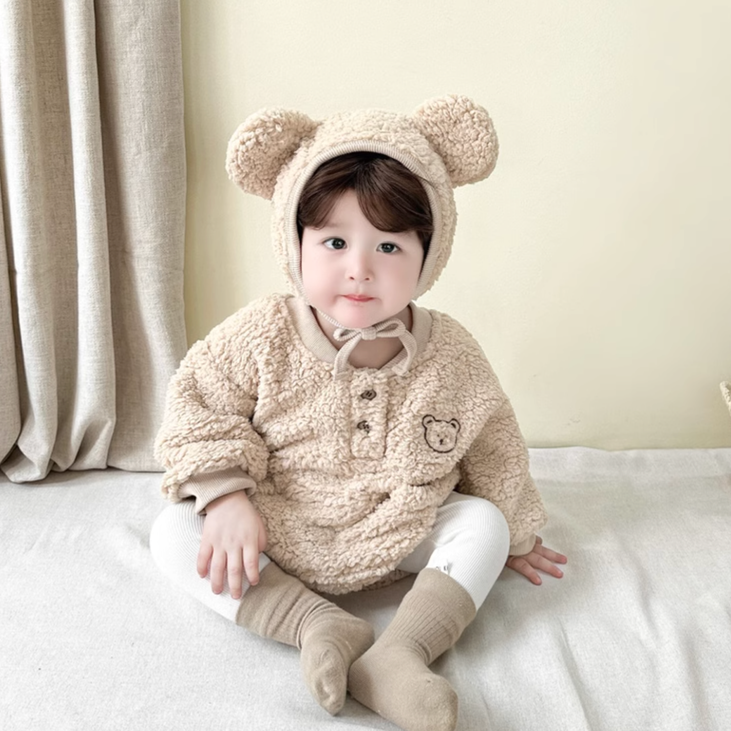 もこくまロンパース60~90cm – Amber mimi もこくまロンパース60~90cm – Amber mimi