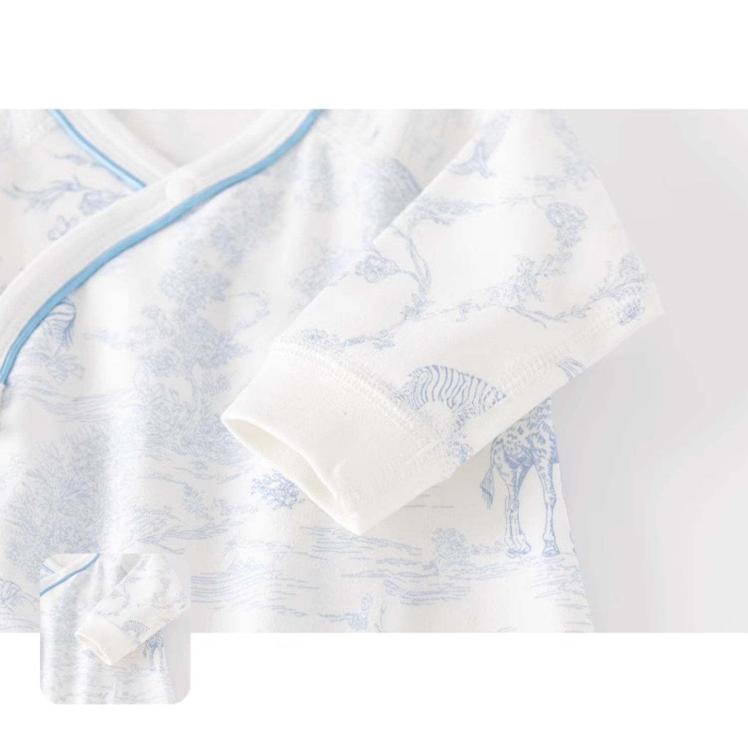 4着 新品】トワルドジュイロンパース オーガニック ブルー 長袖 綿100 4着 新品】トワルドジュイロンパース オーガニック ブルー 長袖 綿100