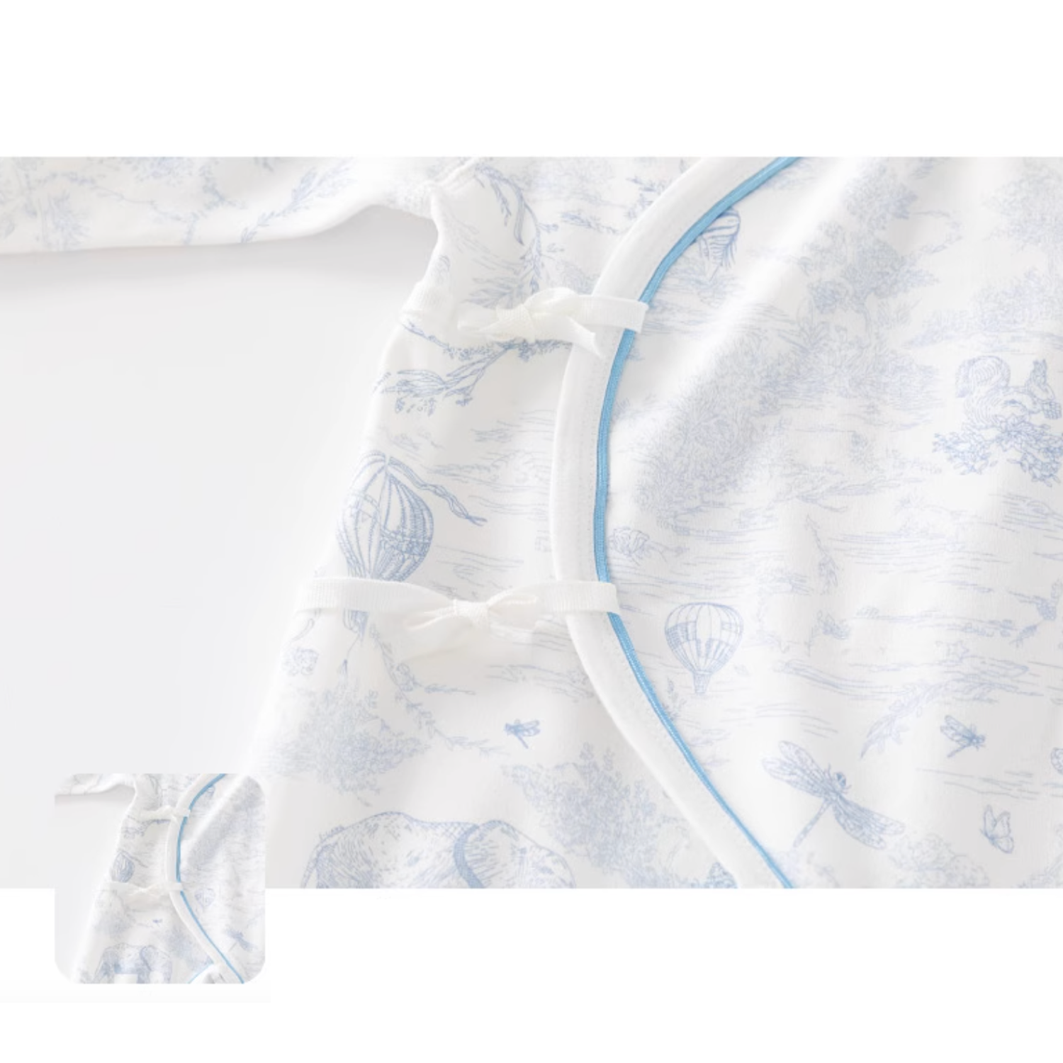 4着 新品】トワルドジュイロンパース オーガニック ブルー 長袖 綿100 4着 新品】トワルドジュイロンパース オーガニック ブルー 長袖 綿100