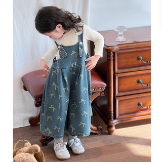 リボンワイドカバーオール 90cm~140cm