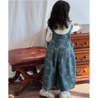 リボンワイドカバーオール 90cm~140cm