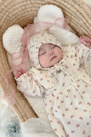 リボンコットンワンピース　59cm～90cm