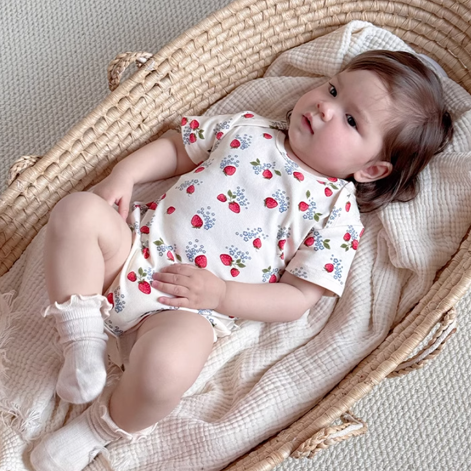 コットンボディロンパース60cm~90cm|ベビーのロンパース 女の子 コットンボディロンパース60cm~90cm|ベビーのロンパース 女の子
