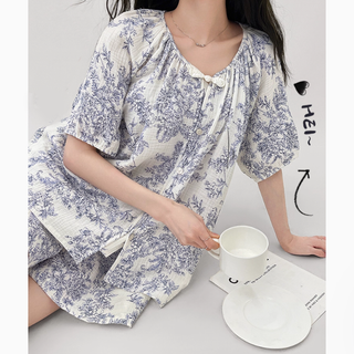 トワルドジュイコットンガーゼパジャマ　M・L・XL