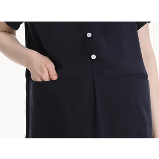 【マタニティ】襟付きネイビーワンピース　M・L・XL・XXL