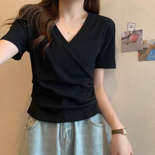 【マタニティ】カシュクール授乳トップス　M～3XL