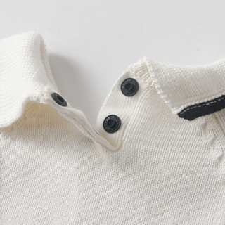 クラシックネイビーニットロンパース　59cm～90cm