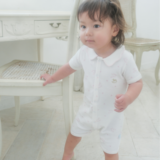 木馬ハート柄　ロンパース半袖 Amber mimi オリジナルA0404