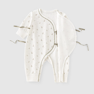 【リンクコーデ】プチフラワーニューボーンロンパース　59cm～66cm