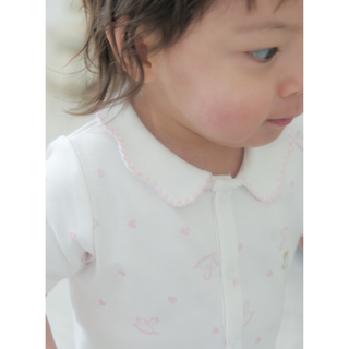 木馬ハート柄　ロンパース半袖 Amber mimi オリジナルA0404