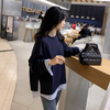 【マタニティ】ネイビートップスパンツセット
