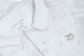 木馬ハート柄　ロンパース半袖 Amber mimi オリジナルA0404