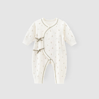 【リンクコーデ】プチフラワーニューボーンロンパース　59cm～66cm