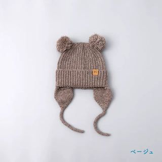 くまちゃん帽子　赤ちゃん　帽子　秋冬