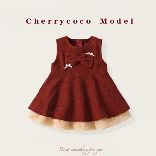 【2点セット】レッドワンピースセット 80cm~140cm