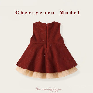 【2点セット】レッドワンピースセット 80cm~140cm