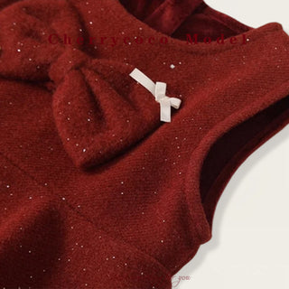 【2点セット】レッドワンピースセット 80cm~140cm