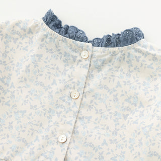 ブルーフラワーブラウス 80cm~130cm