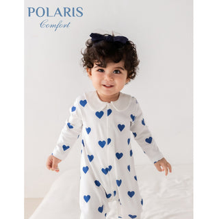 ブルーハートロンパース　60cm～90cm