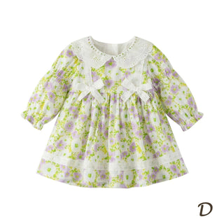 リトルブルーフラワーワンピース 70cm~130cm