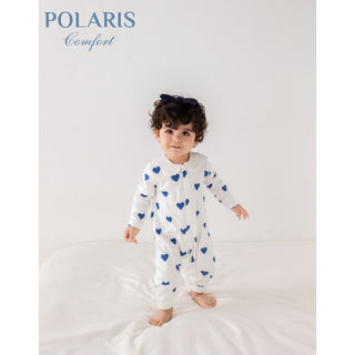 ブルーハートロンパース　60cm～90cm