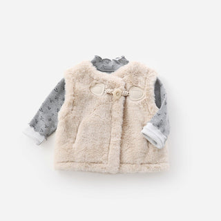 ベージュファーベスト 90cm~130cm