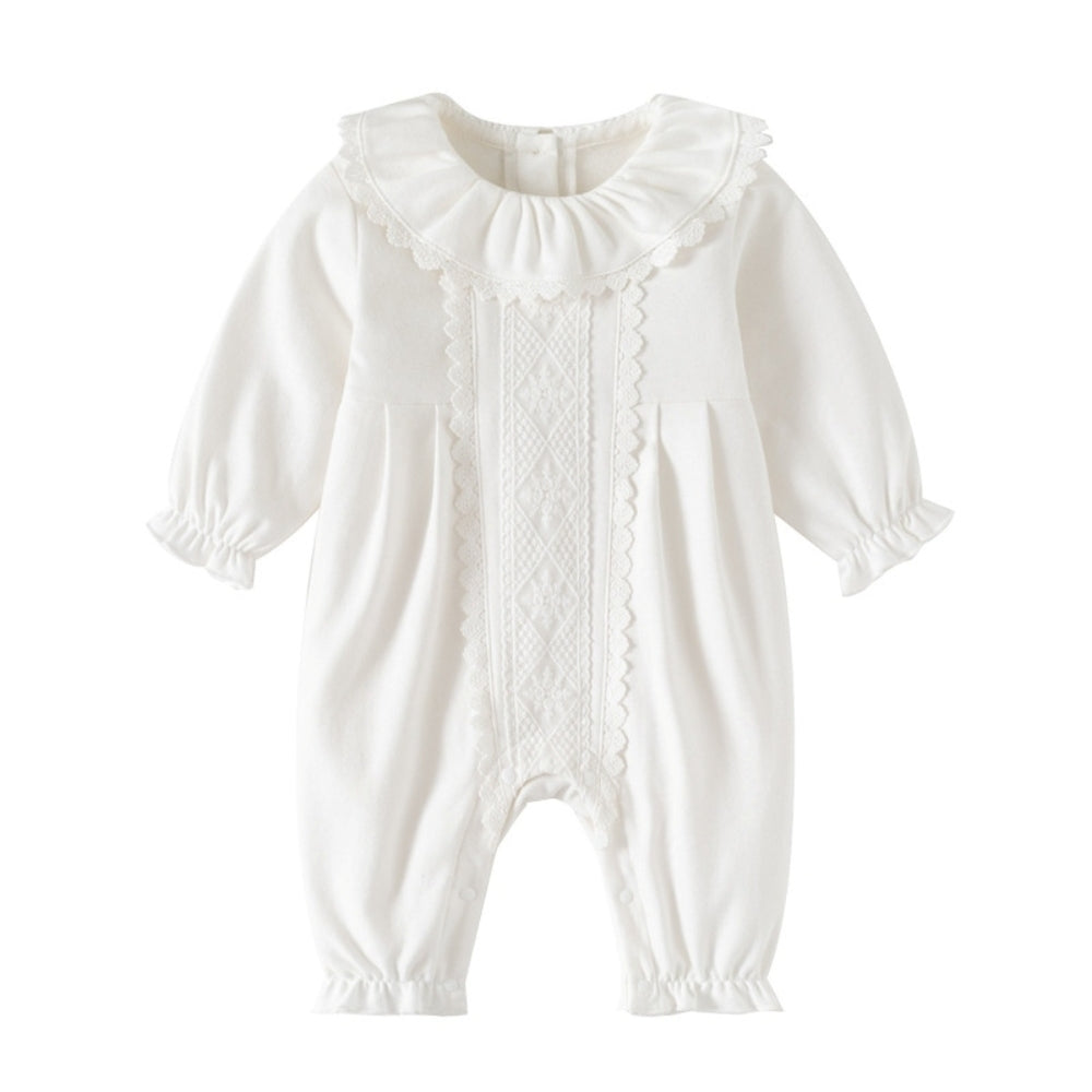 ホワイトデコロンパース 59cm～90cm｜ベビーのロンパース｜ 服