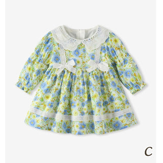 リトルブルーフラワーワンピース 70cm~130cm