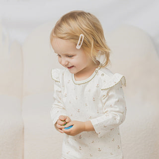 【リンクコーデ】プチフラワートップス　80㎝～100㎝