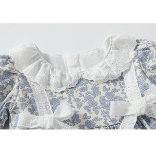 リトルブルーフラワーワンピース 70cm~130cm