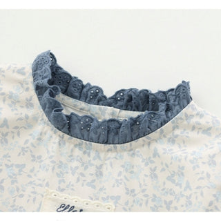 ブルーフラワーブラウス 80cm~130cm