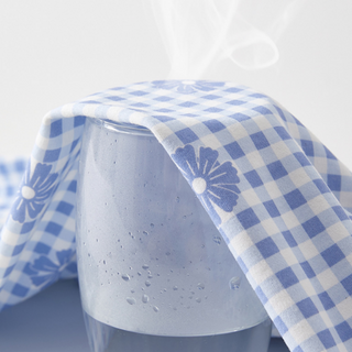 チェックフラワーロンパース　60cm～90cm