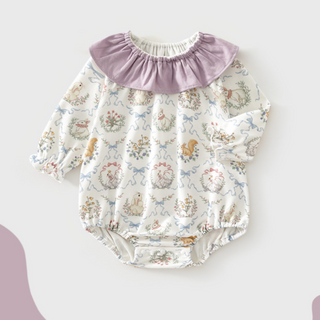 ロマンフリルロンパース　60cm～90cm