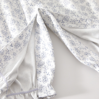 リボンフラワーロングロンパース　60cm～90cm