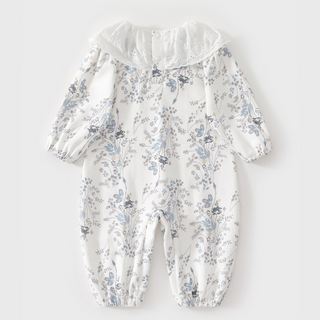 フリルフラワーロンパース　60cm～90cm