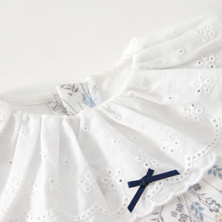 フリルフラワーロンパース　60cm～90cm