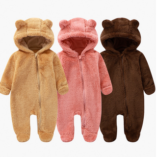 ふわふわくまちゃんロンパース　59cm～80cm