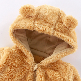 ふわふわくまちゃんロンパース　59cm～80cm