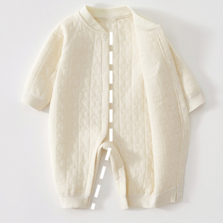 キルティングムーンコットンロンパース　59cm～90cm