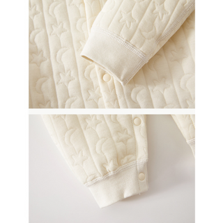 キルティングムーンコットンロンパース　59cm～90cm