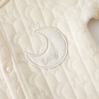 キルティングムーンコットンロンパース　59cm～90cm