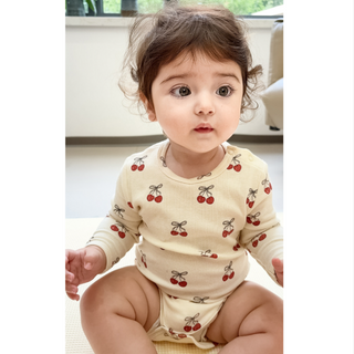 コットンデザインソフトロンパース　60cm～90cm