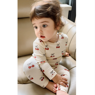 コットンデザインソフトロンパース　60cm～90cm