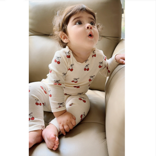 コットンデザインソフトロンパース　60cm～90cm