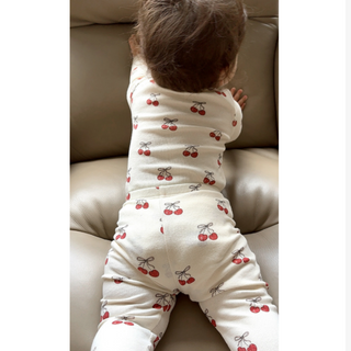 コットンデザインソフトロンパース　60cm～90cm