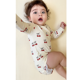 コットンデザインソフトロンパース　60cm～90cm