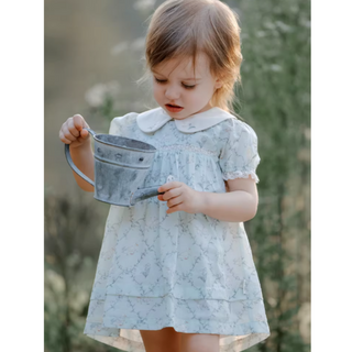 フラワーフレンチワンピース 80cm~120cm