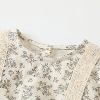 【帽子付き】フレンチシャビーロンパース　60cm～90cm