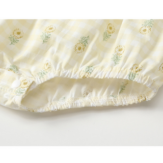 イエローフラワーロンパース　59cm～90cm